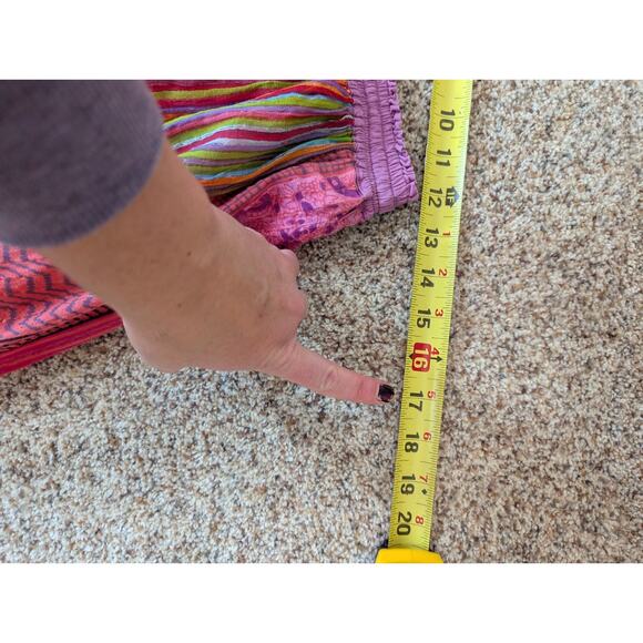 Anu by Natural Maxi Skirt 100% Cotton Rainbow Elastic Waist Boho Gypsy Small - Picture 7 of 12